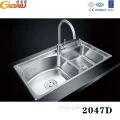 Multi-function Stainless Steel Pressed Two Bowl Kitchen Sink